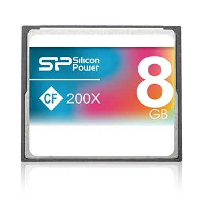 Image of Silicon Power 8GB Compact Flash 200X CompactFlash memory card cards (CompactFlash, Grey, RoHS, 3.3/5, 0 70 C, 40 85 C)