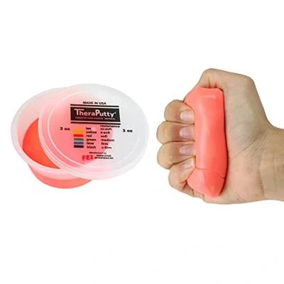 Image of CanDo TheraPutty Antimicrobial Therapeutic modelling clay 2 oz red (light)