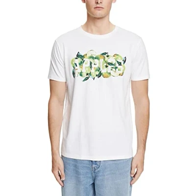 Image of ESPRIT Men&#039;s 082ee2k309 T Shirt, 102/White 3, S