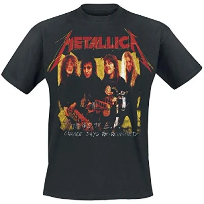 Image of Générique T Shirt Garage Photo Yellow Black Metallica, Yellow, M