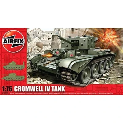 Image of Airfix Model Set A02338 Cromwell Mk.IV Cruiser Tank Building Kit Plastic Kits for Adults &amp; Children 8+, Includes Sprues Decals 1:76 Scale
