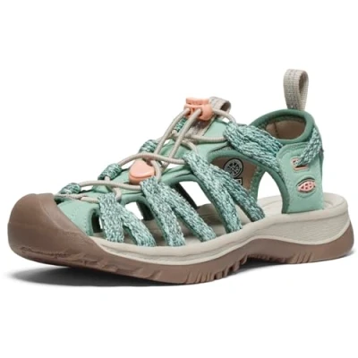 Image of KEEN Women&#039;s Whisper Sandal, Granite Green Peach Parfait, 5.5 UK