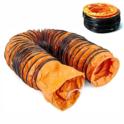 Image of bimiti Flexible PVC Hose 300mm Ventilation Duct 12 Inch, Ducting 5m 16FT Fire Retardant for Ventilator Blower Extractor Fan