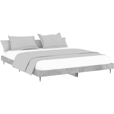 Image of vidaXL Bed Frame without Mattress Concrete Grey 160x200 cm