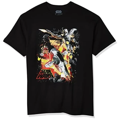 Image of STAR WARS Men&#039;s Force Hunter Graphic T Shirt, Black, Large
