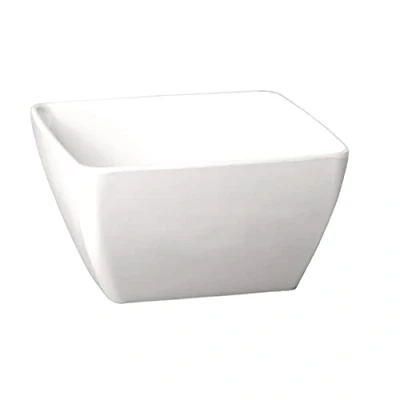 Image of APS GF136 Melamine Square Bowl, 19 cm Item Length, Pure White
