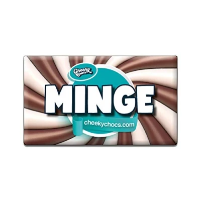 Image of Minge Wrapper for Chocolate Bar Novelty Joke Funny Rude Gift Birthday Valentines Day (No Included)