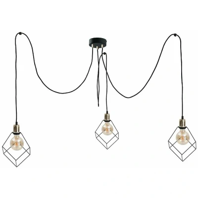 Image of Ruben Cluster Pendant Ceiling Light Gold, 3x E27