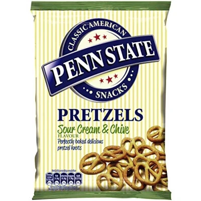 Image of Penn State Sour Cream &amp; Chive Pretzels 8x175g