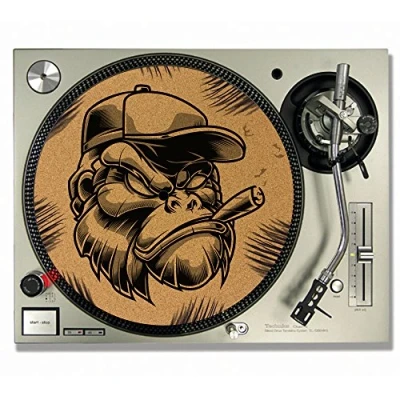 Image of Smoking Gorilla CORK DJ SLIPMATS/Turntable SLIP MATS Vinyl