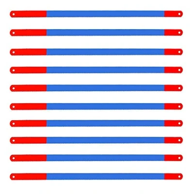 Image of 10Pcs Hacksaw Blades Metal Cutting with 24 Teeth Per Inch for Many of Materials Plastic Wood Piping Steel