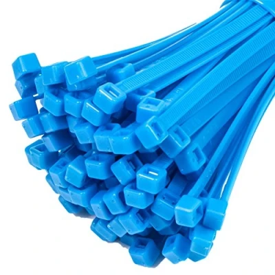 Image of 200x Strong Fluorescent Blue Cable Ties (200mm x 4.8mm)
