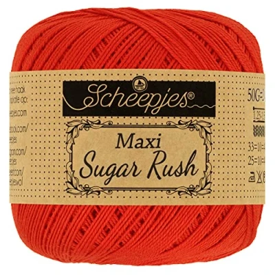 Image of Scheepjes Maxi Sugar Rush 390 Poppy Rose Yarn 10x50g