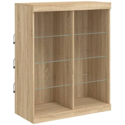 Image of vidaXL Sideboard with LED Lights Sonoma Oak 81x37x100 cm