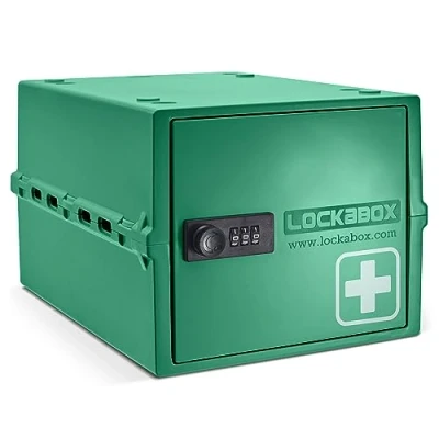 Image of Lockabox One™ Medi Green Premium Lockable Medicine Box 10 Litre Lightweight &amp; Hygienic Lock BPA Safe