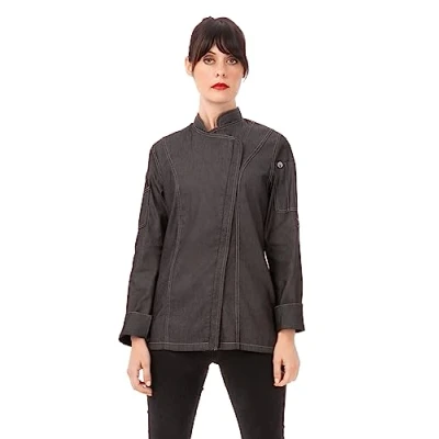 Image of Chef Works Women&#039;s Exwdz002blks Gramercy Coat, Black, Small