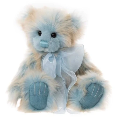 Image of Charlie Bears Tuesday Blue Plush Teddy Bear Soft, Cute &amp; Huggable Collectible Stuffed Animal for Kids Adults