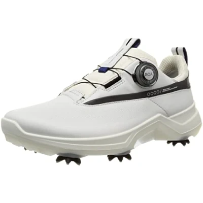 Image of ECCO Mens M Golf Biom G5 Boa Shoes White/Black UK 10.5 11