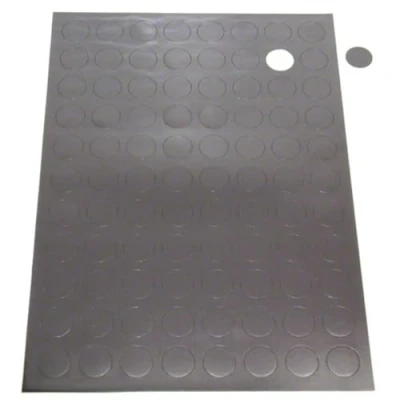 Image of MagFlex® Self Adhesive Flexible Magnetic Dots for Creating Pictures, Artwork, Signs or Displays 20mm Dia 88 per A4 Sheet Pack of 10