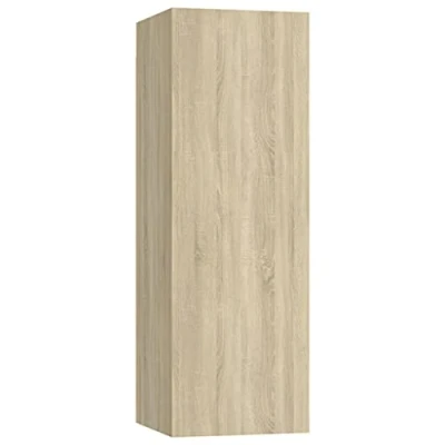 Image of vidaXL TV Cabinet Wall Mounted Storage Unit Stable Hifi Stand Entertainment Centre Living Room Furniture Sonoma Oak Engineered Wood