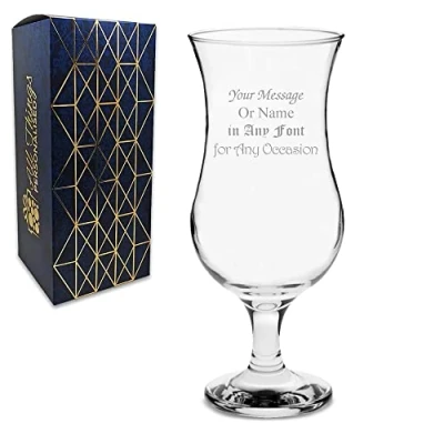 Image of Personalised Engraved 16oz Cocktail Glass, Gift Boxed, Personalise with Any Message