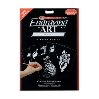 Image of Royal &amp; Langnickel Engraving Art White 5 x 7 inch Blank Board (Pack of 6)