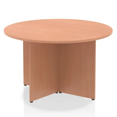 Image of Impulse 1200mm Round Table Beech Top Arrowhead Leg