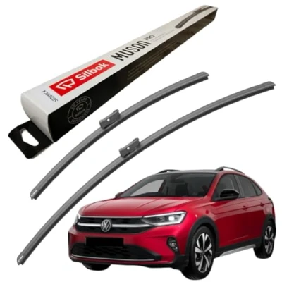 Image of Silbak Windscreen Wipers, for VW (VOLKSWAGEN) TAIGO (09/2021 ONWARDS) Wiper Blades, 650mm/450mm, Front Blades Set