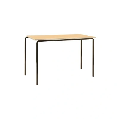 Image of Jemini MDF Edged Class Table W1200 X D600 H760mm Beech/Silver, Pack of 4 KF74561