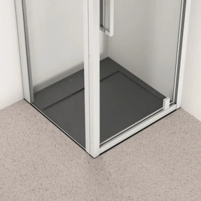 Image of Ideal Standard i.life Ultra Flat S Non Slip Shower Tray 800 x 800mm Jet Black T5229FV