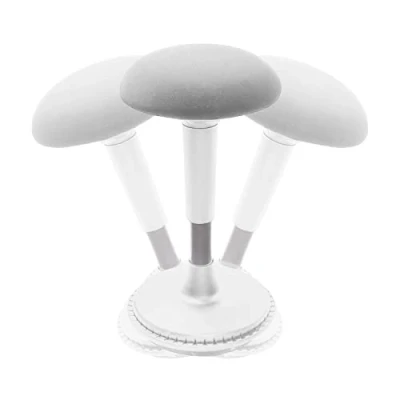 Image of FLEXISPOT Wobble stool stay active Exercise Office Chair encourage movement Height Adjustable Seat for comfortable working/standing desk perching Silver