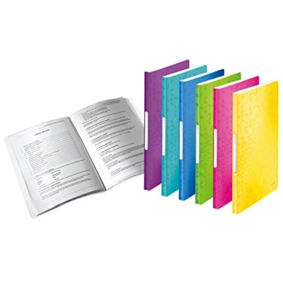 Image of Leitz 938992 A4 Polypropylene Folder with 40 Pockets Assorted Colours