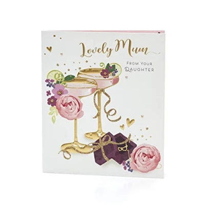 Image of UK Greetings Mother&#039;s Day Card from Daughter With Envelope Sparkling Cocktail Design