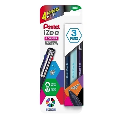 Image of Pentel iZee 4 Colour Triple Blister