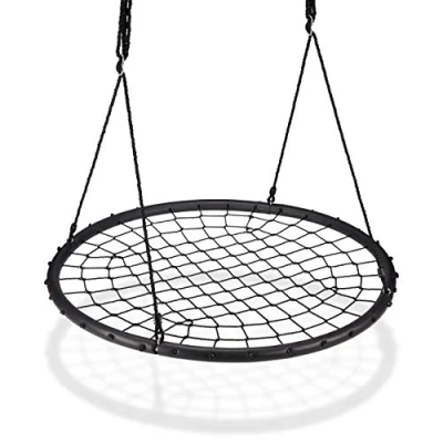 Image of Relaxdays Nest Net, 120cm, Garden Swing For Children &amp; Adults, up to 150 kg, Adjustable, Black, Composite, One Size