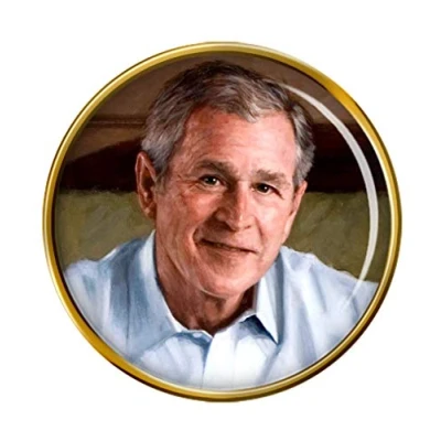 Image of President George W. Bush Pin Badge