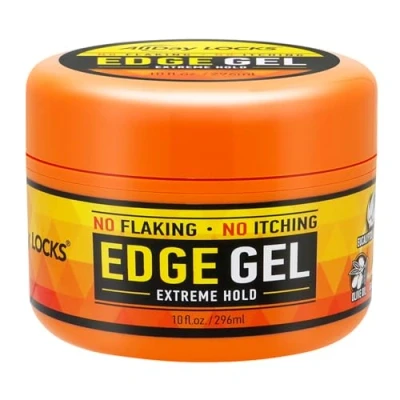 Image of AllDay Locks Edge Gel Extreme Hold Control No Flaking, Itching, or Split Ends Long Lasting Style for Braids, Locks, Twists, Cornrows 10 oz