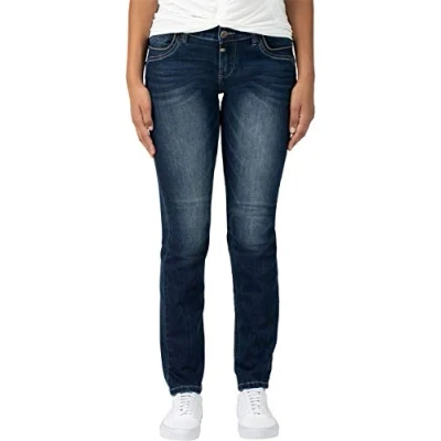 Image of Timezone Women&#039;s Slim Tahilatz Straight Jeans, Blue (Blue Royal Wash 3065), W30/L34 (Size: 30/34)