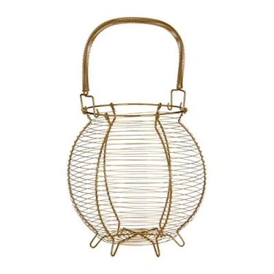 Image of Premier Housewares 0507110 Egg Basket, Iron Wire, Gold, H33 x W21 D31cm