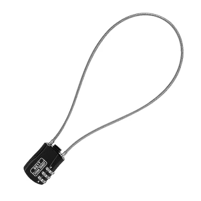 Image of 1pcs Cable Lock, Bicycle Digital Combination Anti Theft Helmet Suitable for Bicycle, Wardrobe, (Black)