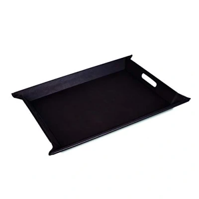 Image of FreeForm Reversible Faux Leather Tray, Vintage Brown, 55x41cm