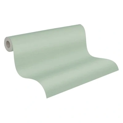 Image of A.S. Création Plain Wallpaper Cuba Non Woven 10.05 m x 0.53 Green Made in Germany 371788 37178 8