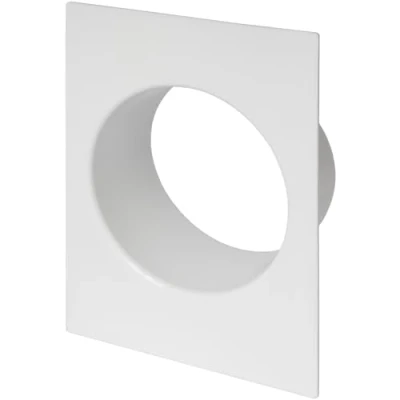 Image of 6 Inch / 150 mm Duct Connector Flange Plastic Straight Pipe Wall Plate for Heating Cooling Ventilation System Plumbing or Air Exhaust and Inlet Fitting