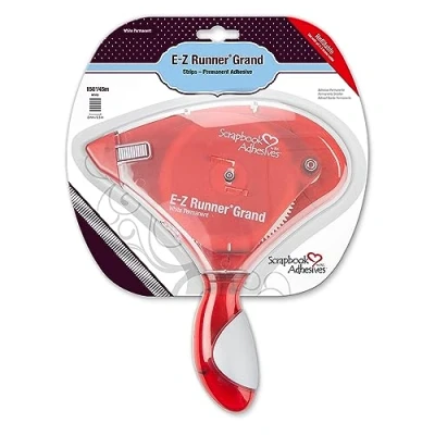 Image of SCRAPBOOK ADHESIVES BY 3L E Z Runner Grand Refillable Dispenser Red, White, 150ft/45M