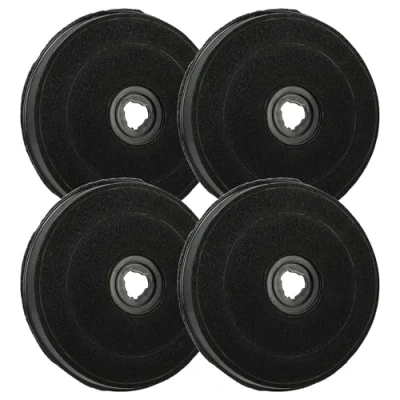 Image of vhbw 4 x Activated Carbon Filters Compatible with De Dietrich GZD 0160, HB1655E1 ECO E233, DHC109XE1 FAC 519 Cooker Hood 23 cm