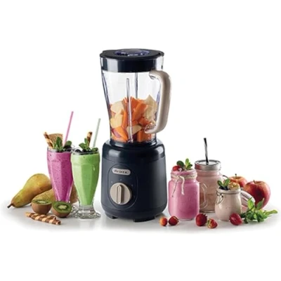 Image of Ariete 0584 Breakfast Line Table Blender, 500W, 2 Speeds + Pulse, 1.5 Litre, Non Slip Feet, Dark Grey