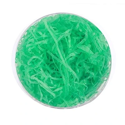 Image of 20G Grams Luxury Extra Soft Shredded Tissue Paper Hamper/Gift Packaging Filler Acid Free (Green)