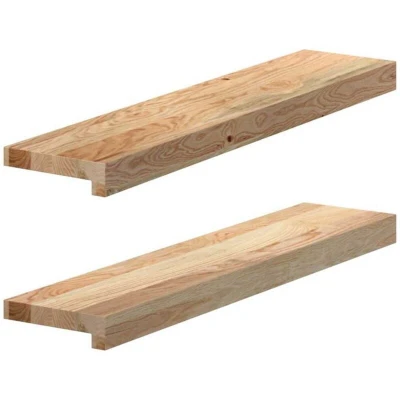 Image of vidaXL Window Sills 2 pcs Untreated 70x15x2 cm Solid Wood Oak