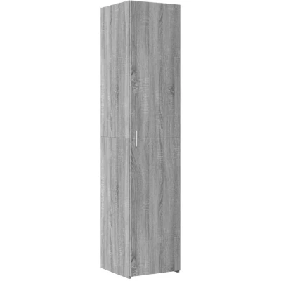 Image of vidaXL Highboard Grey Sonoma Dimensions: 40x42.5x185 cm Engineered Wood Modern Cabinet with Ample Storage for Bedrooms, Living Rooms, Hallways, and More