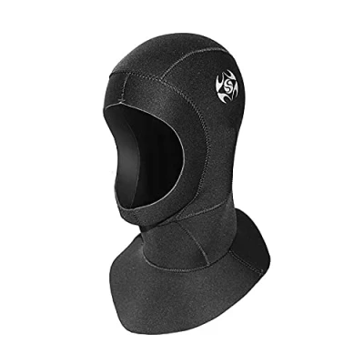 Image of PAWHITS Wetsuit Hood 3mm Thermal Neoprene Diving Hat Cap with Flow Vent 1